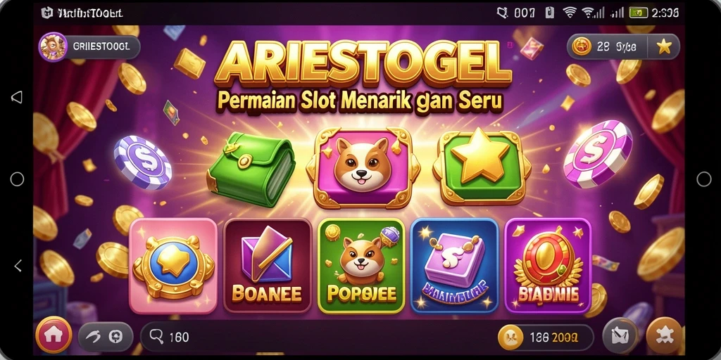Tampilan gameplay Slot ARIESTOGEL yang menarik dan menawan.