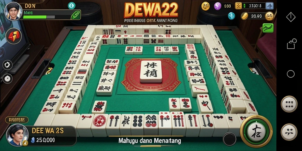 Tampilan gameplay DEWA22 dengan papan Mahjong yang menarik.