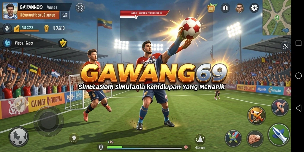 Tampilan gameplay GAWANG69 dengan karakter yang dinamis dan lingkungan yang interaktif.
