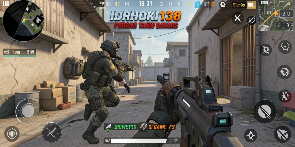 Screenshot gameplay menampilkan aksi seru dalam game FPS.