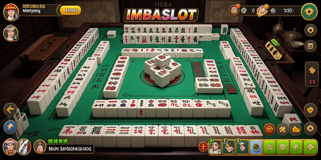 Tampilan gameplay seru permainan Mahjong di IMBASLOT.