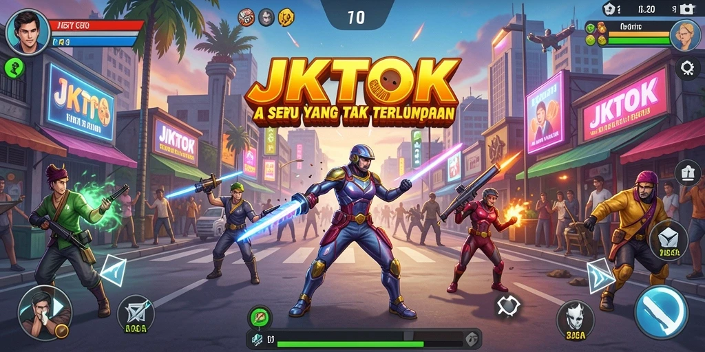 Gameplay seru JKTOK dengan aksi yang mendebarkan.