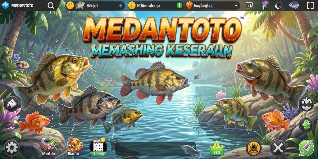 Tampilan gameplay <strong>MEDANTOTO</strong> yang seru saat menangkap ikan.