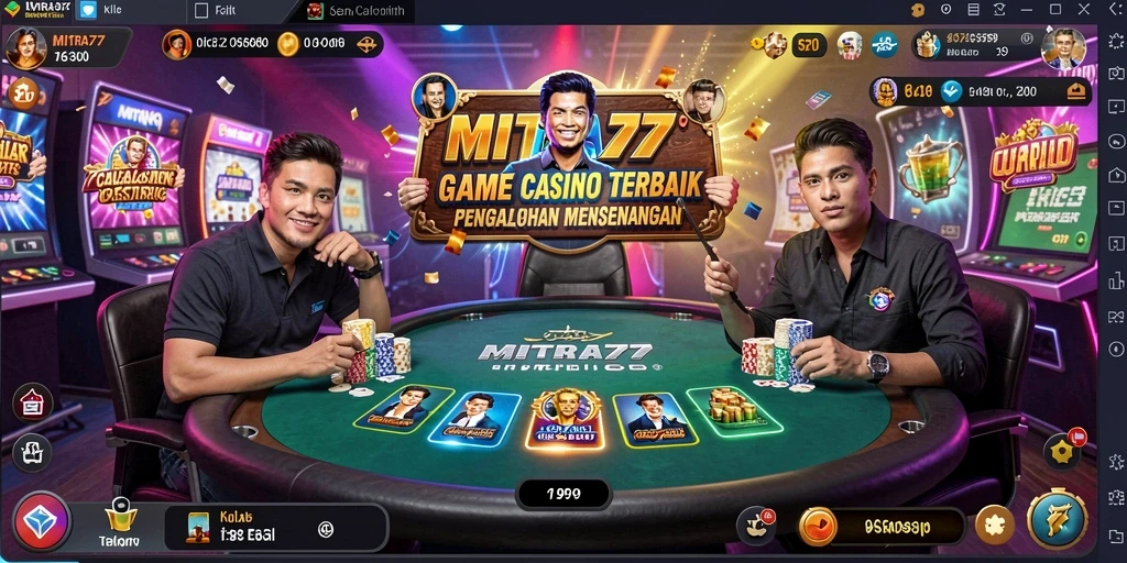 Screenshot gameplay Live Casino MITRA77 dengan dealer profesional.