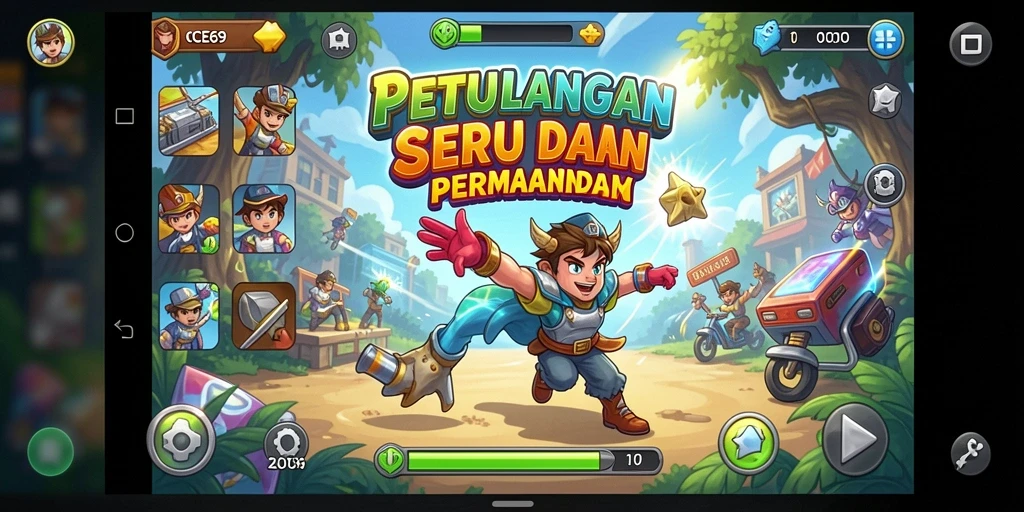 Gameplay seru OCE69 dengan rintangan menantang.
