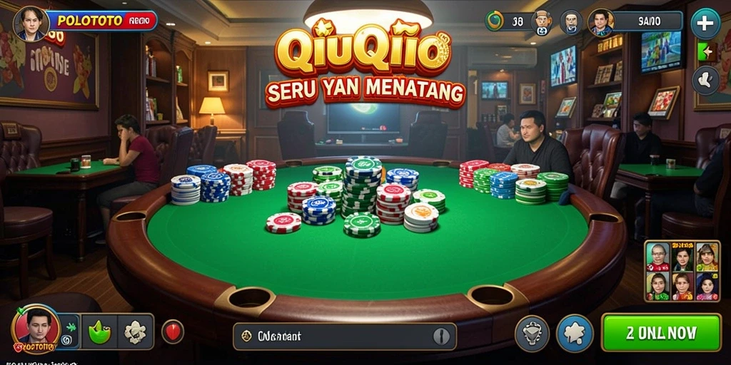 Tampilan menarik dari gameplay QiuQiu POLOTOTO.