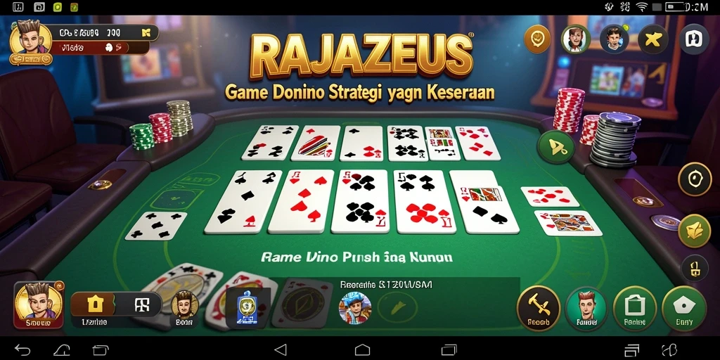 Tampilan gameplay Domino seru dan menantang di RAJAZEUS.