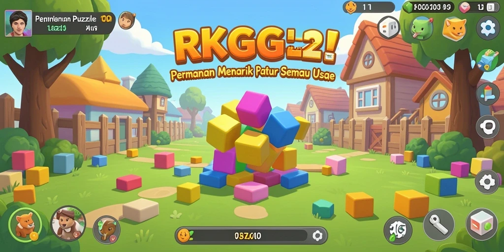 Tampilan gameplay RKGG yang penuh warna dan menantang teka-teki.