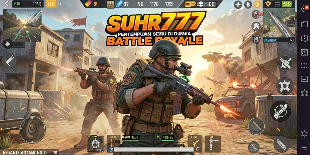 Tampilan gameplay menarik dari SUHU777 dalam pertempuran Battle Royale.