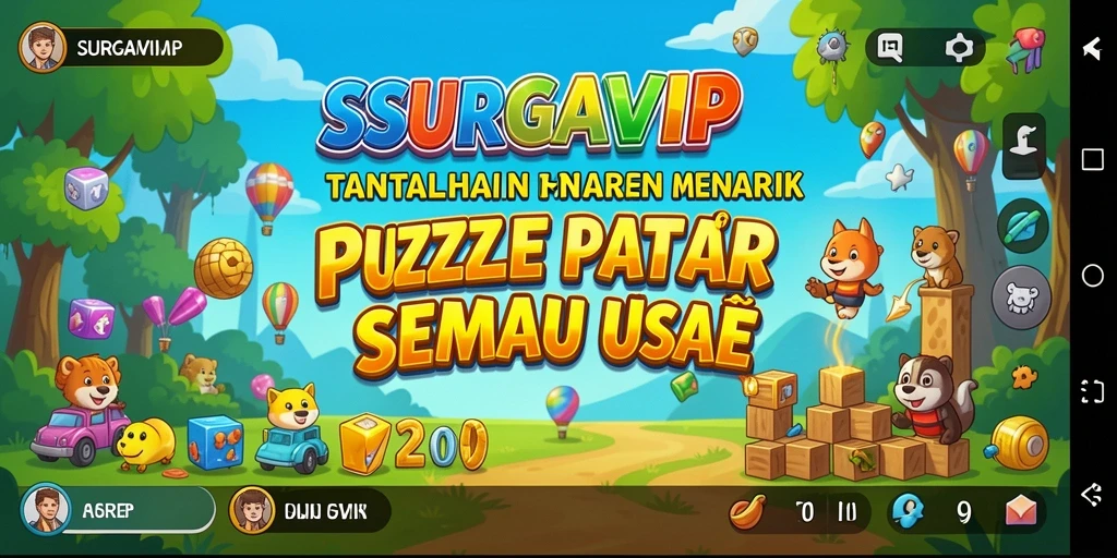 Screenshot SURGAVIP yang menunjukkan tantangan Puzzle menarik.