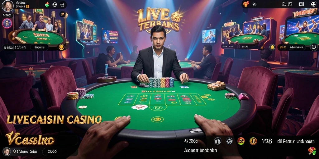 Tampilan gameplay Live Casino V98 yang menegangkan dan interaktif.