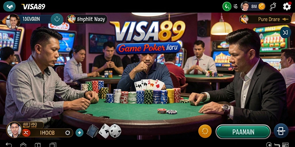 Screenshot gameplay Poker yang mendebarkan di VISA89.